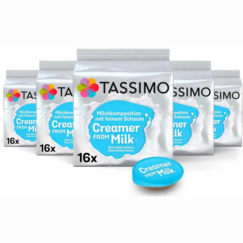 [4031505X5] Creamer Milk 5 cajas, 80 cápsulas Tassimo
