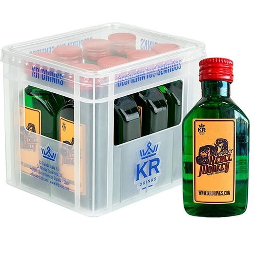 [KRD600719] Mini cajón Whisky Rebel 8 botellas de 50 ml. KRDrinks 8435661600719