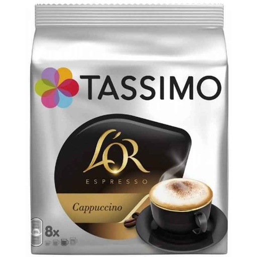 [4019119] Café cappuccino L'OR oferece 8 conjuntos de serviços TASSIMO.
