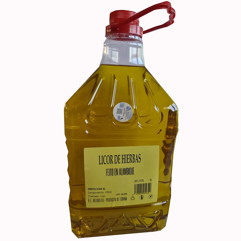 [160302] Licor de Hierbas 3 litros  hecho en alambique de la marca Peliqueiro
