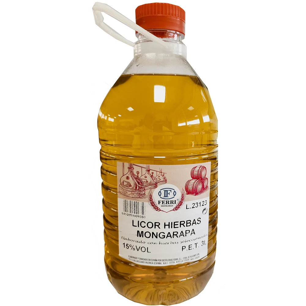 [MONHIER3L] Licor de Hierbas Mongarapa destilerias Ferri 3 litros